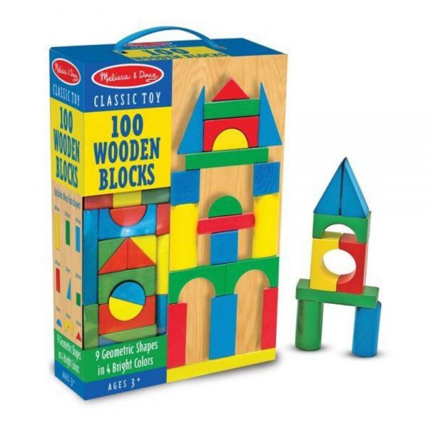 Melissa & Doug 100 Wood Block Set - Image 2