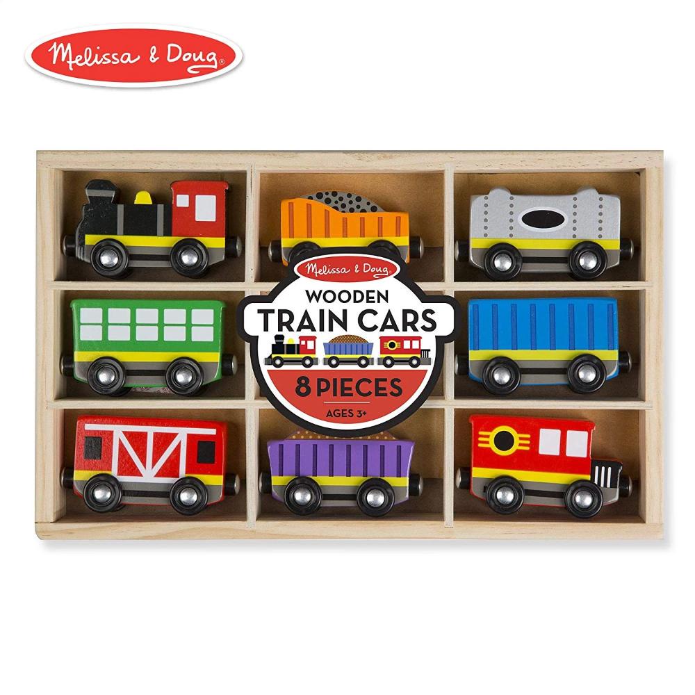 Melissa & Doug Wooden Train Cars