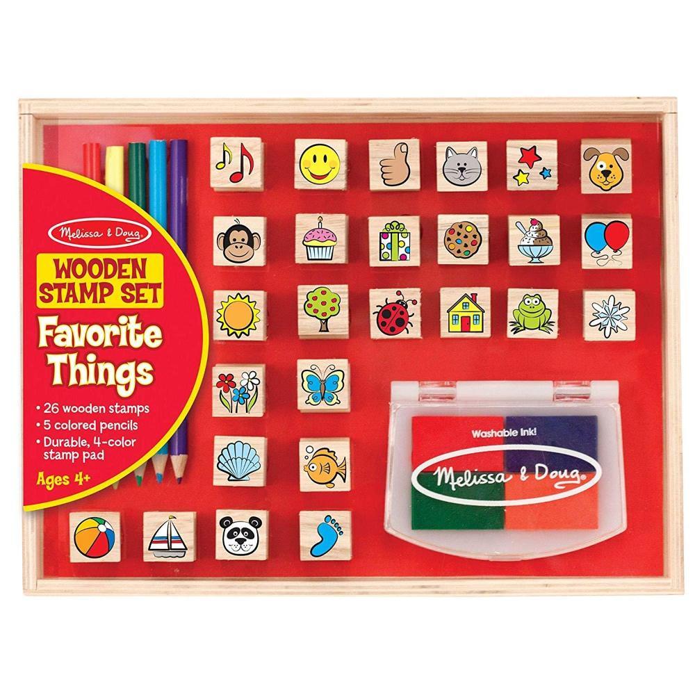 Melissa & Doug Wooden Favourite Things Stamp set