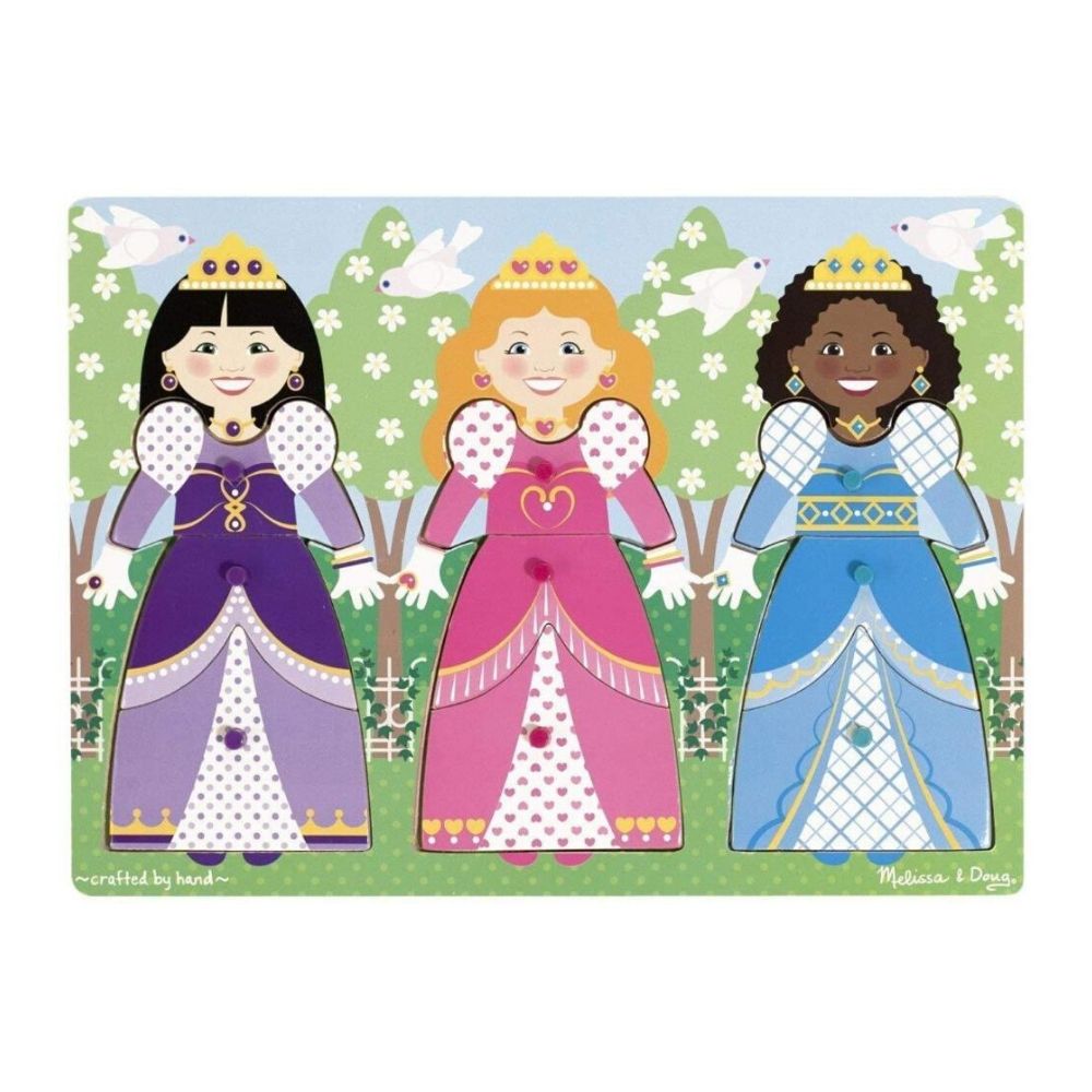 Melissa & Doug Dress-up Princesses Peg Puzzle