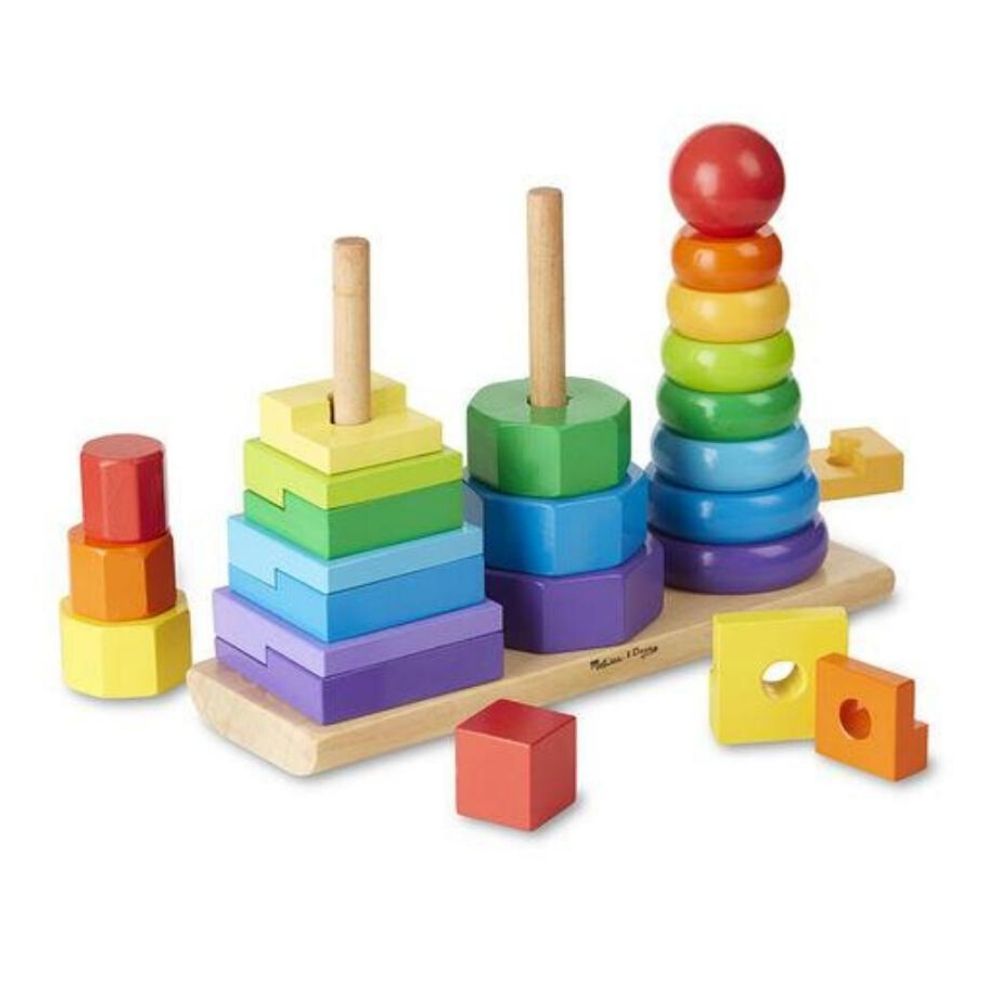 Melissa & Doug Geometric Stacker Toddler Toy