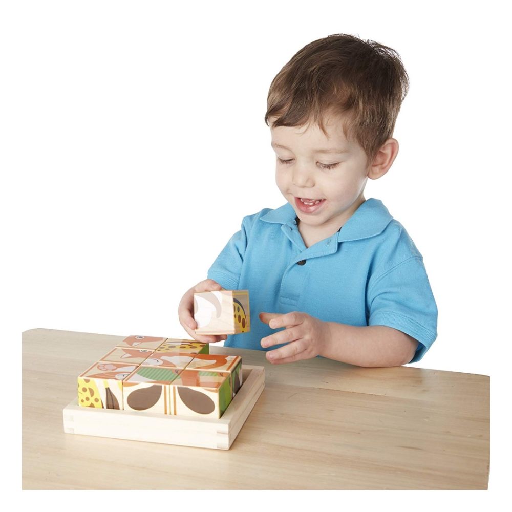 Melissa & Doug My First Wooden Cube Puzzle - Animal