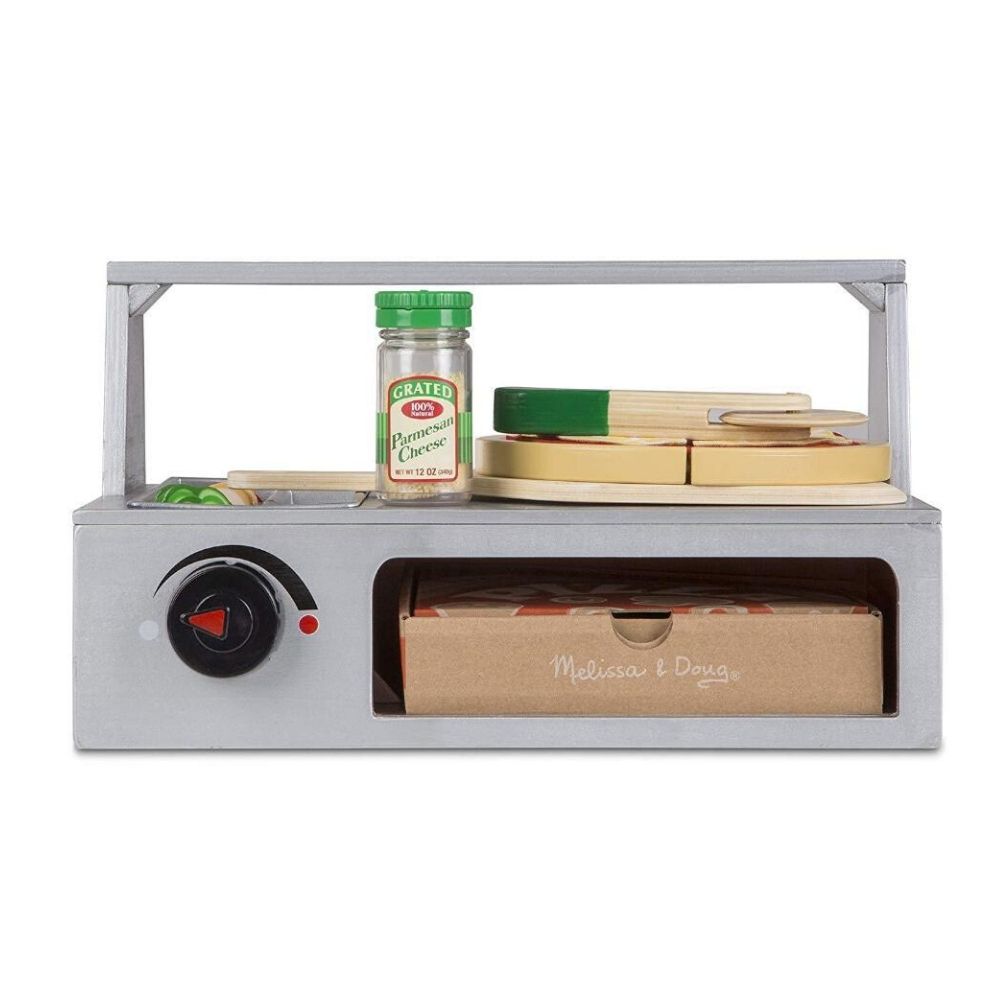 Melissa & Doug Top Bake Wooden Pizza Counter - Image 3