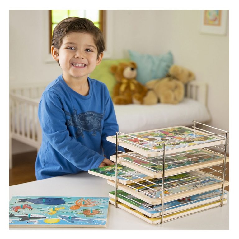 Melissa & Doug Single Wire Puzzle Rack Melissa And Doug Toys