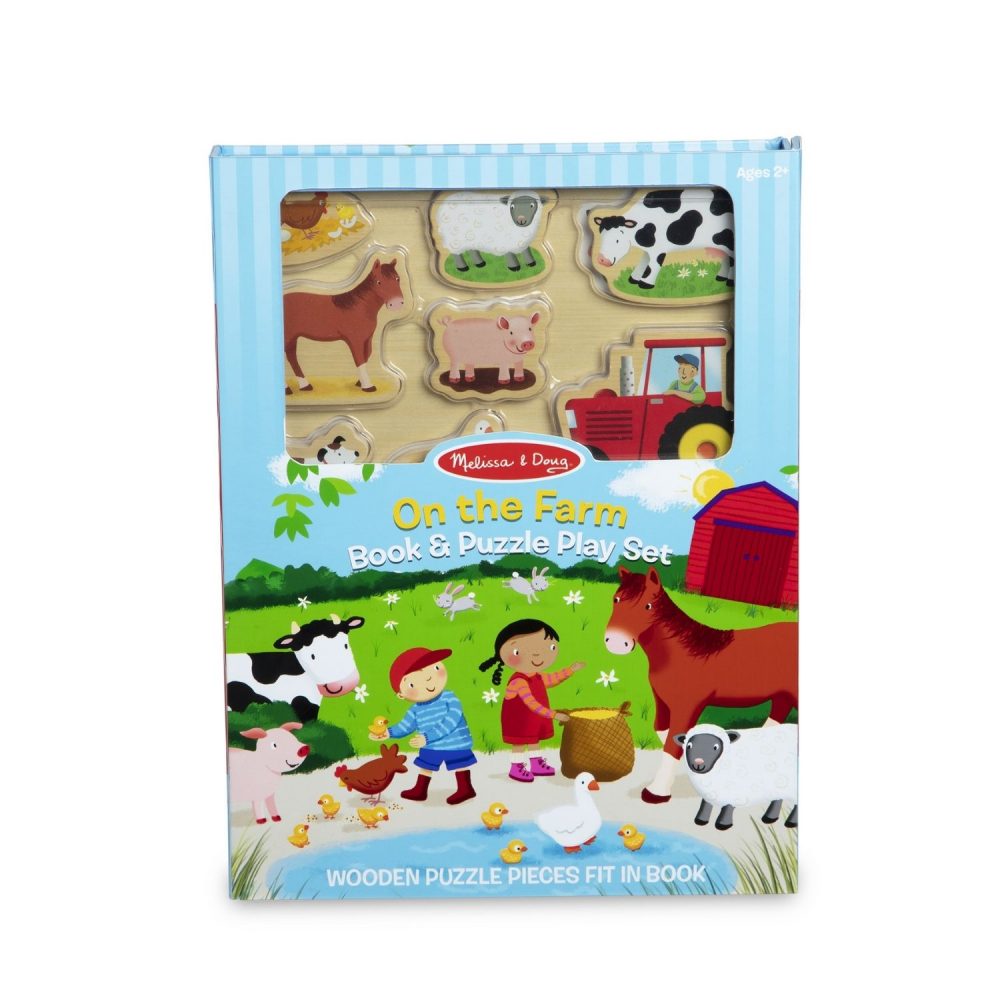 Melissa & Doug Book & Puzzle Play Set On the Farm (1)