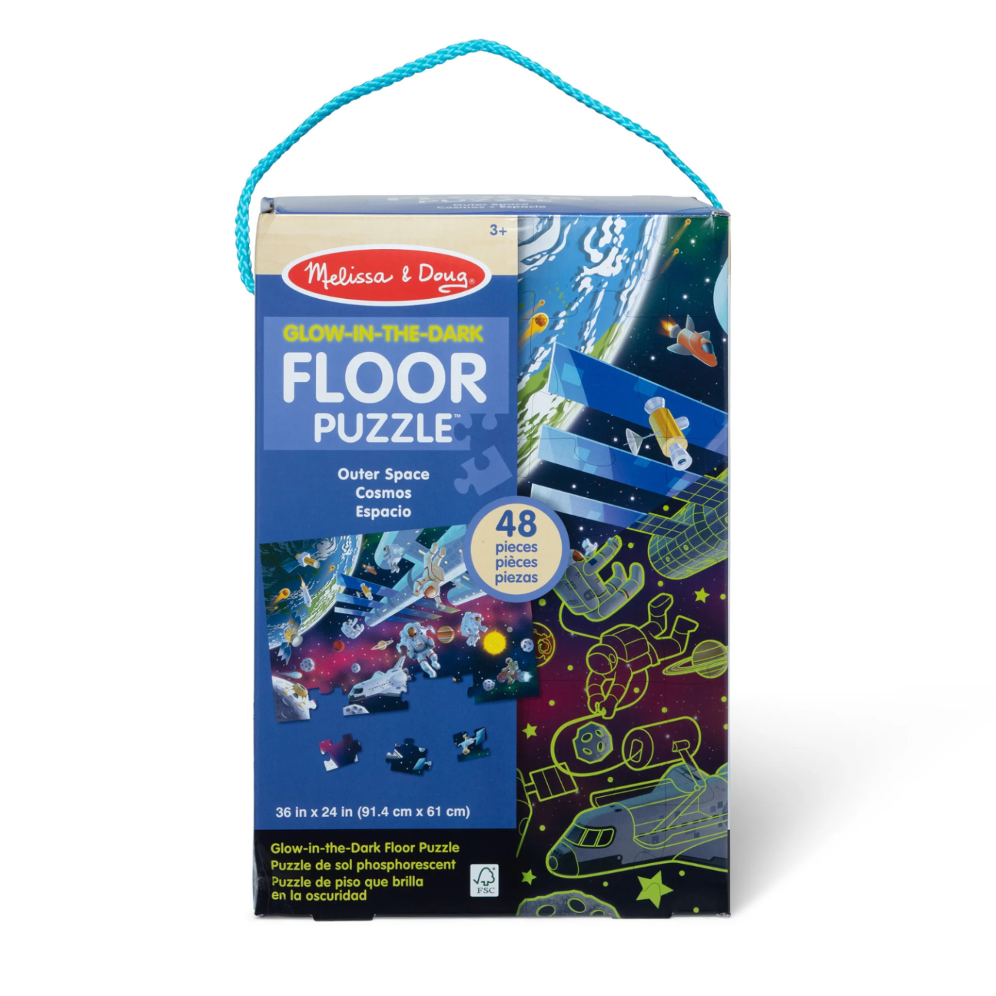 Melissa & Doug Outer Space Glow in the Dark Floor Puzzle | Melissa And ...