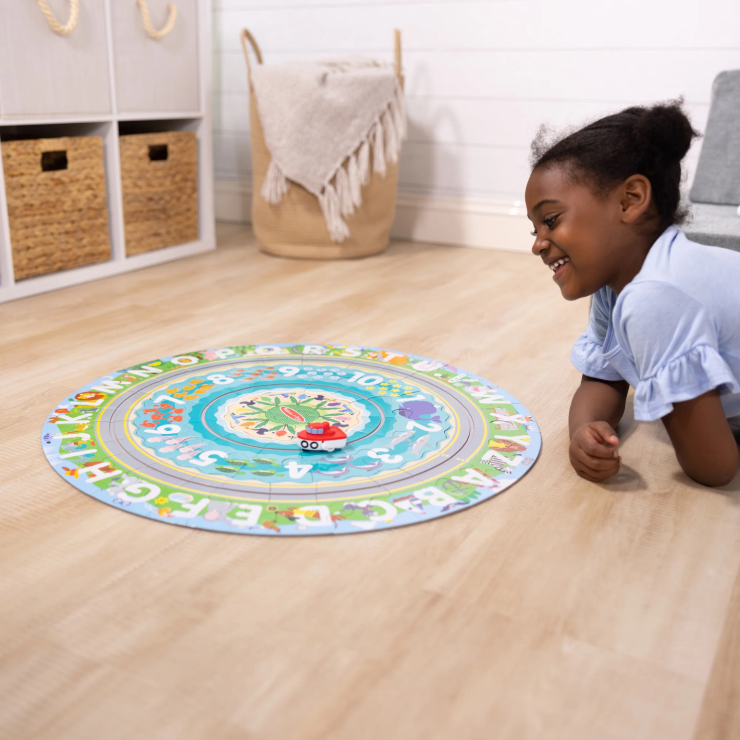 Melissa & Doug Round the Shore 48-Piece Floor Puzzle & Play Set