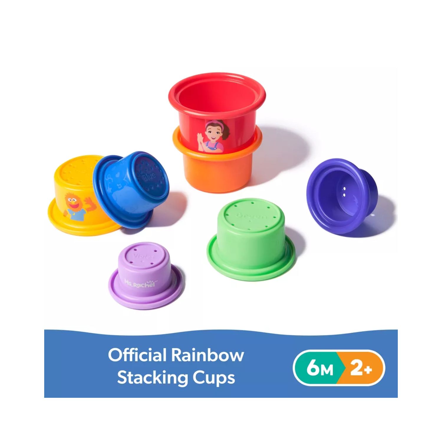 Melissa & Doug Ms Rachel Rainbow Stacking Cups - Image 5