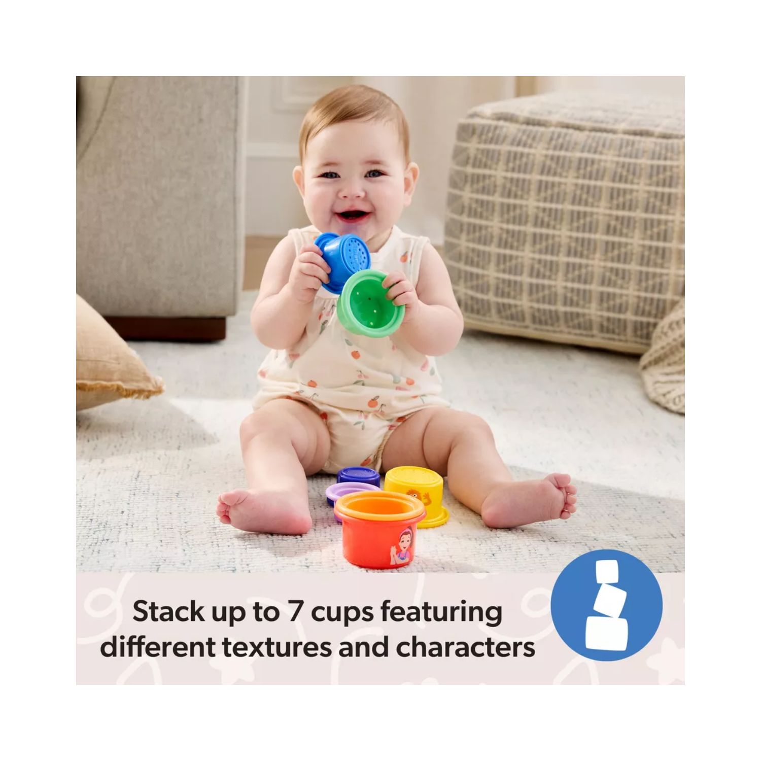 Melissa & Doug Ms Rachel Rainbow Stacking Cups - Image 8